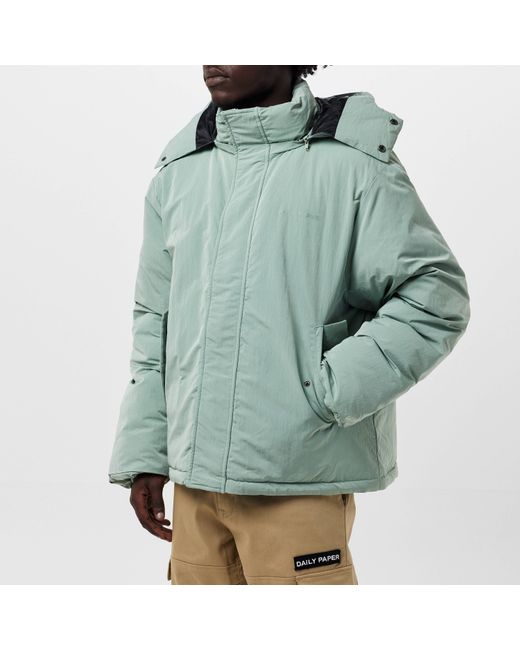 Daily Paper Green Joel Water Resistant Insulated Medium Puffer Jacket for men