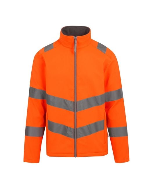Regatta Orange Hi-Vis Pro Contract Ablaze 2 Layer Softshell for men