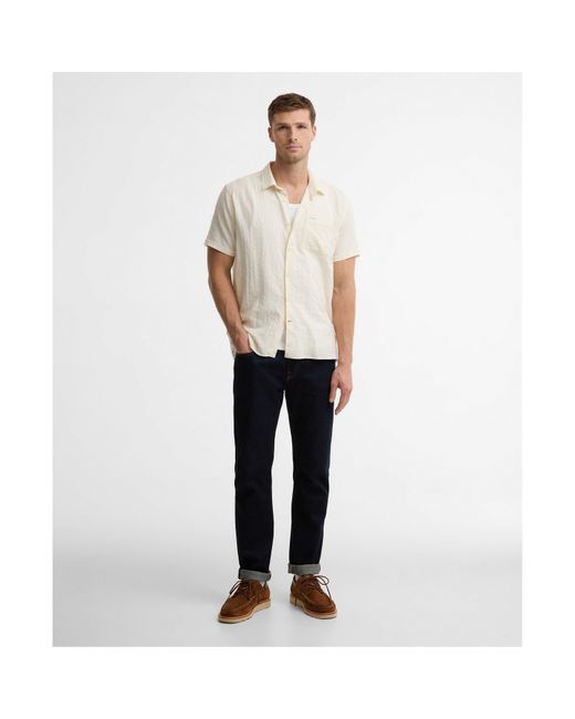Barbour White Short Sleeve Patterned Shirt for men