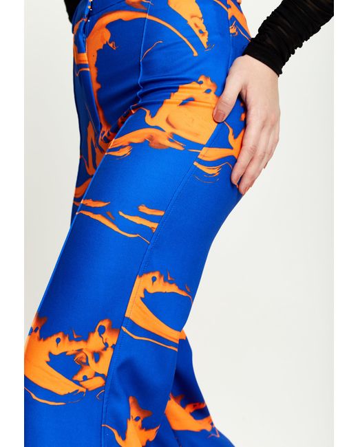 新しいスタイル kudos bule print trousers スラックス - www.durevie
