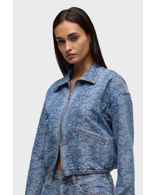Hudson Blue Cropped Zip Up Jacket