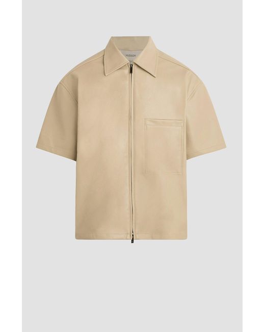 Hudson Natural Short Sleeve Zip Shirt for men