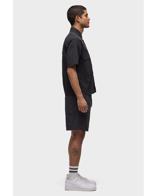 Hudson Black Nylon Drawstring Short for men