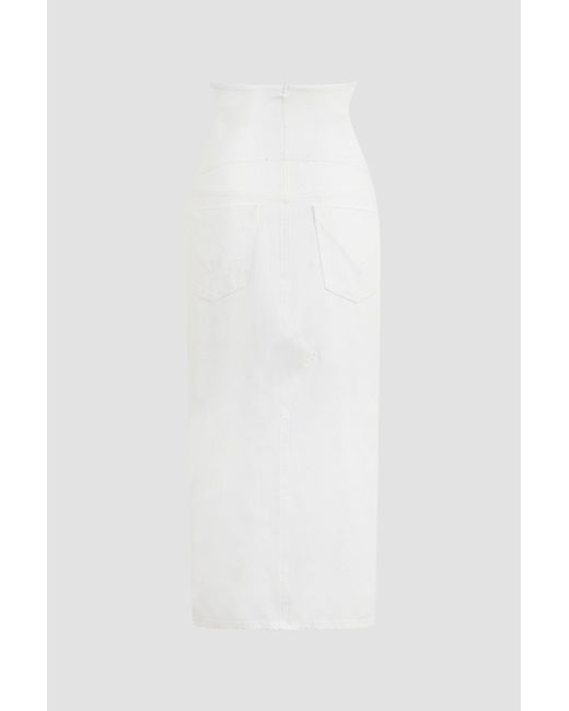 Hudson White Maternity Reconstructed Skirt