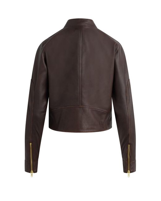 Hudson Blue Leather Moto Jacket