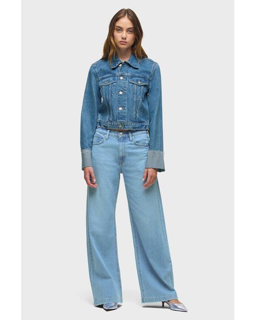 Hudson Blue Cuffed Cropped Denim Jacket