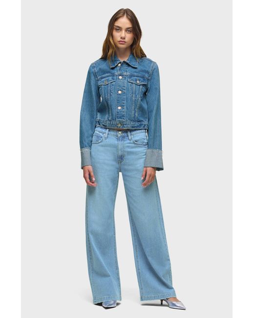 Hudson Blue Cuffed Cropped Denim Jacket