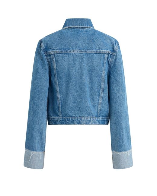 Hudson Blue Cuffed Cropped Denim Jacket