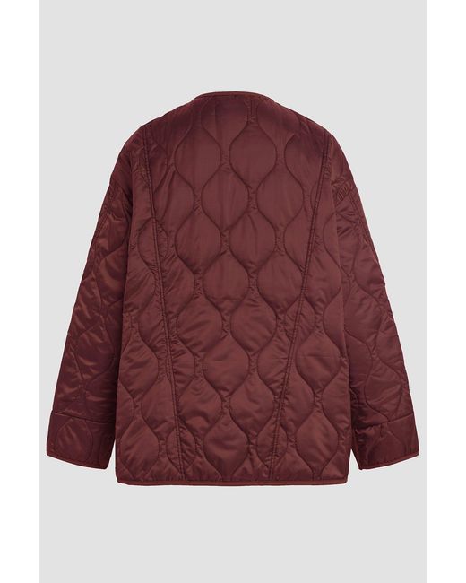 Hudson Red Oversized Quilted Jacket