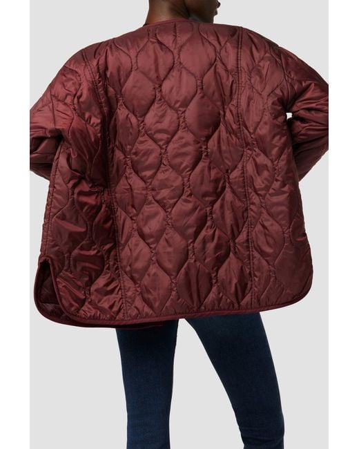 Hudson Red Oversized Quilted Jacket