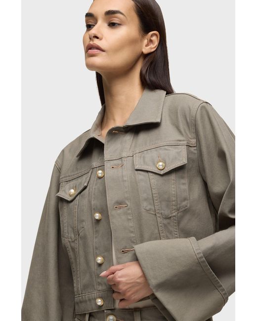 Hudson Green Cuffed Cropped Jacket