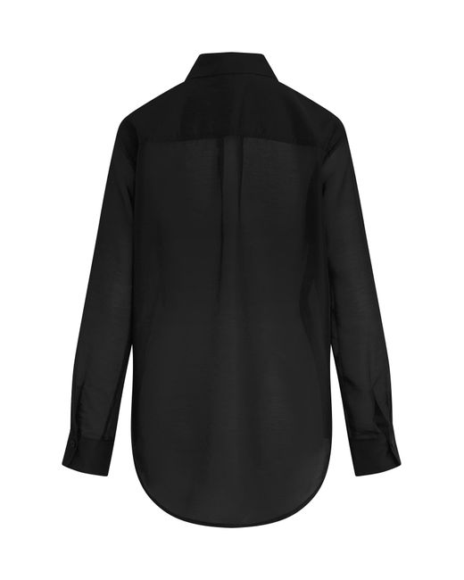 Hudson Black Sheer Oversized Button Up
