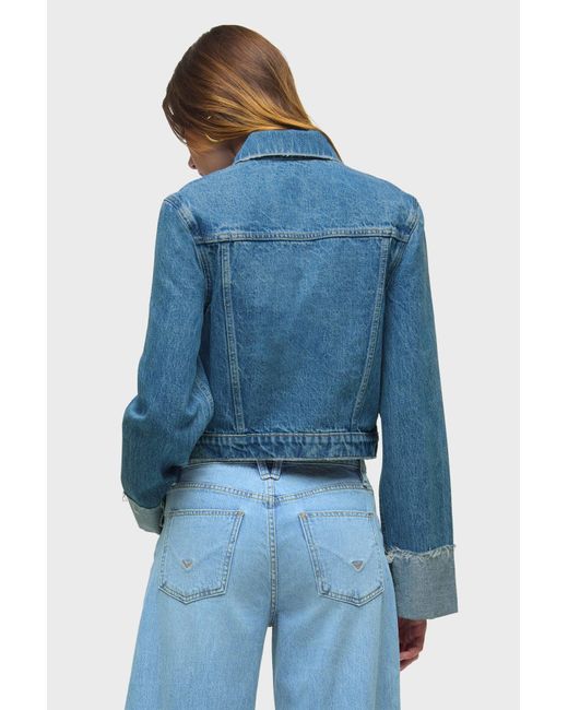 Hudson Blue Cuffed Cropped Denim Jacket