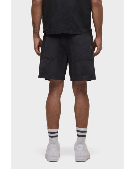 Hudson Black Nylon Drawstring Short for men