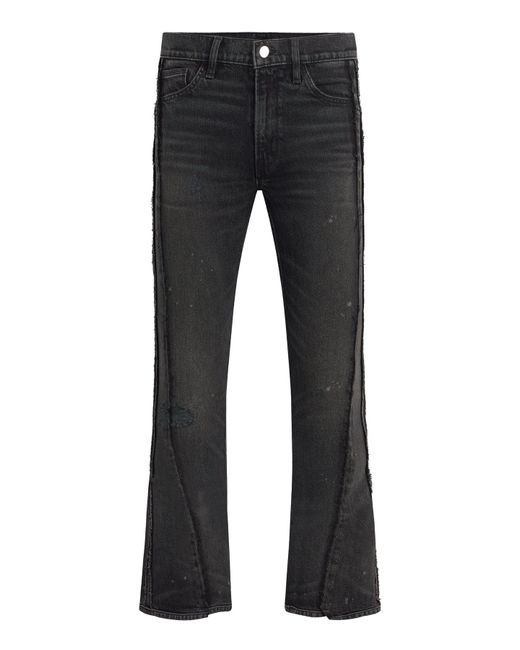 Hudson Black Walker Reconstructed Kick Flare Jean for men