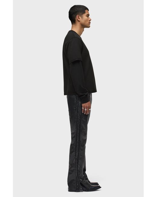 Hudson Black Hybrid Tee for men