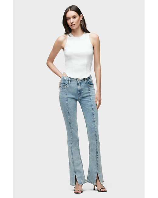 Hudson Blue Barbara High-rise Baby Bootcut Jean W/ Slit Hem