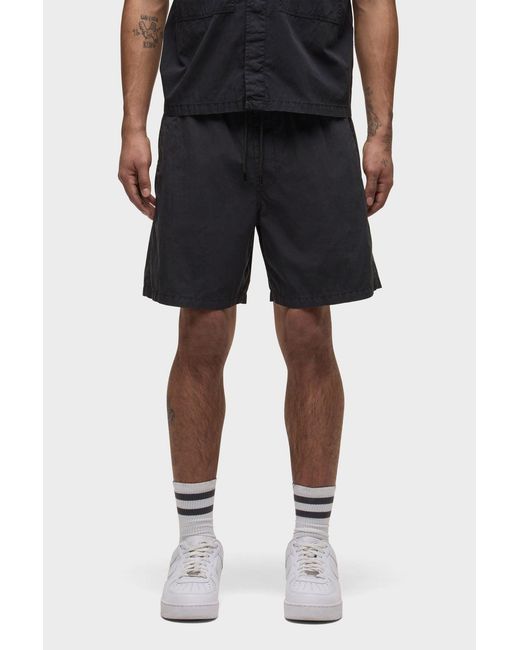 Hudson Black Nylon Drawstring Short for men