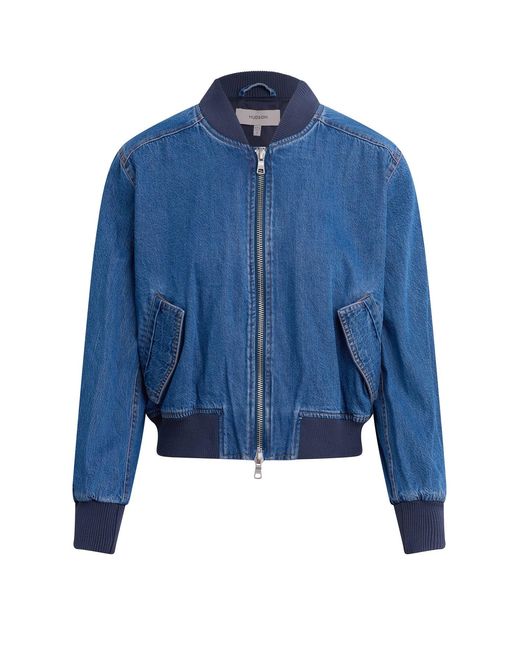 Hudson Blue Denim Bomber Jacket