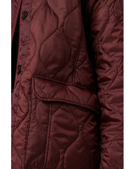 Hudson Red Oversized Quilted Jacket