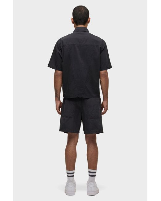 Hudson Black Nylon Drawstring Short for men