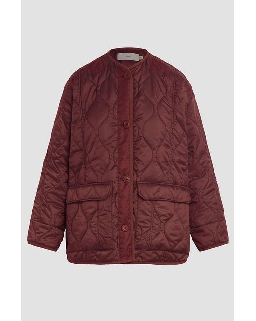 Hudson Red Oversized Quilted Jacket