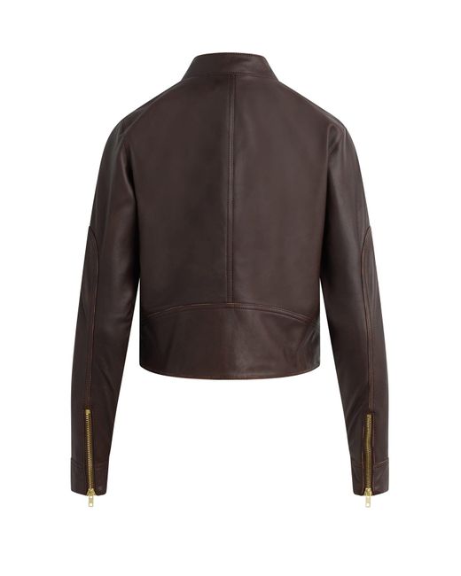 Hudson Blue Leather Moto Jacket