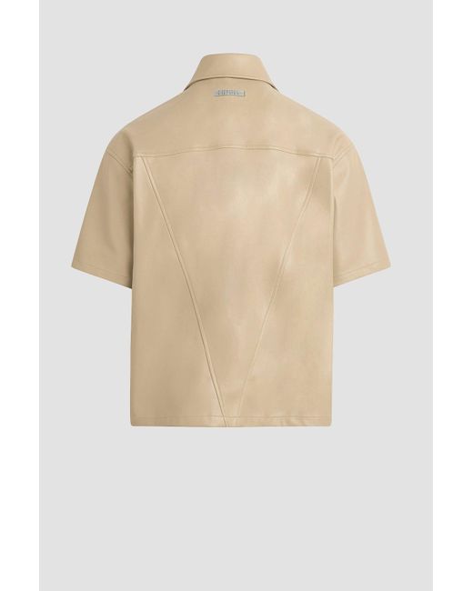 Hudson Natural Short Sleeve Zip Shirt for men