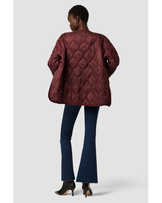 Hudson Red Oversized Quilted Jacket