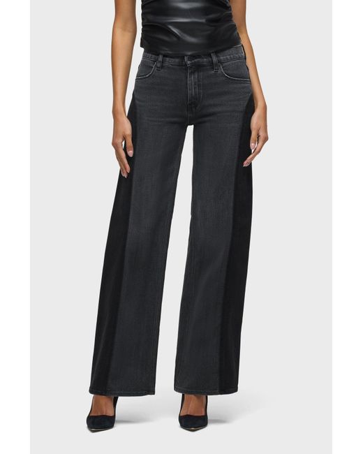 Hudson Jeans Women's Black Lexi Seamed Wide Leg