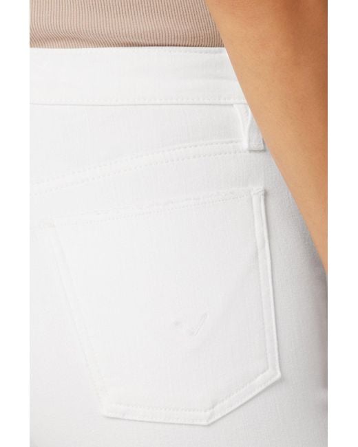 Hudson White Barbara High-rise Baby Bootcut Jean W/ Slit Hem