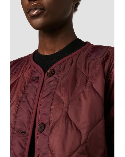 Hudson Red Oversized Quilted Jacket