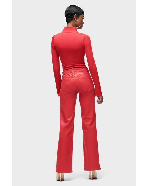 Hudson Red Long Sleeve Hook & Eye Bodysuit