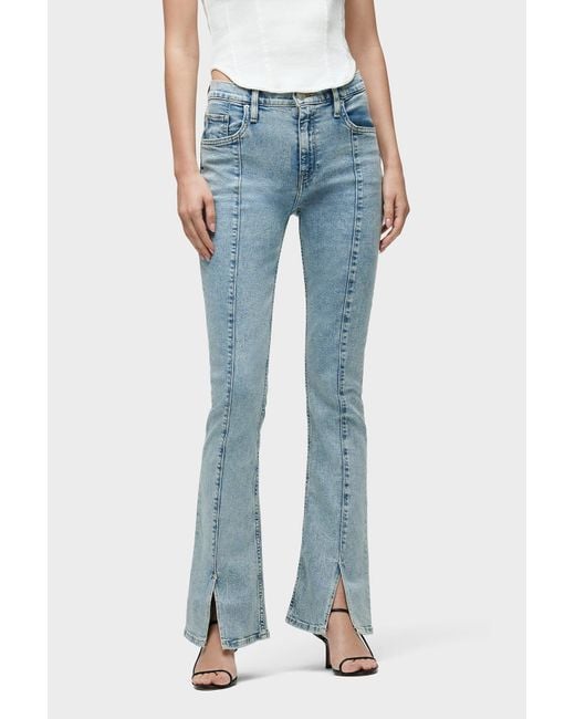 Hudson Blue Barbara High-rise Baby Bootcut Jean W/ Slit Hem