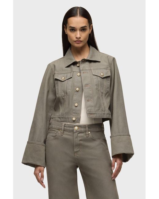 Hudson Green Cuffed Cropped Jacket