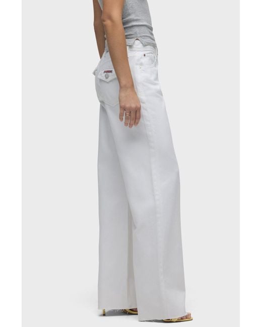 Hudson White Jodie Loose Fit Wide Leg Jean W/ Flap