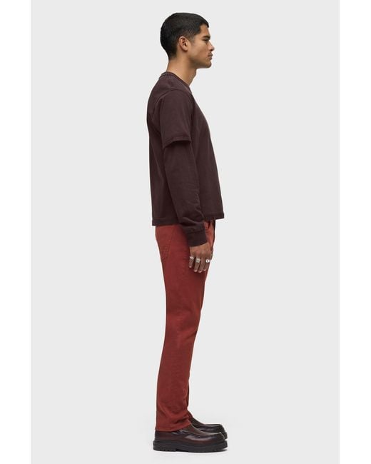 Hudson Red Hybrid Tee for men
