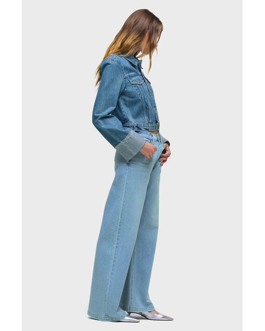 Hudson Blue Cuffed Cropped Denim Jacket