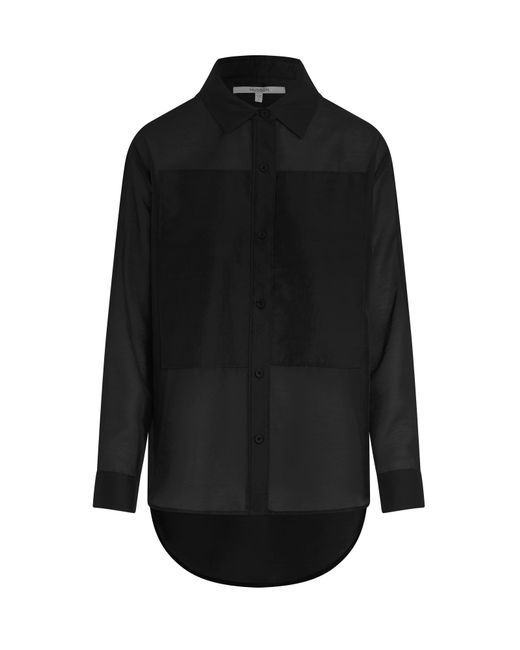 Hudson Black Sheer Oversized Button Up