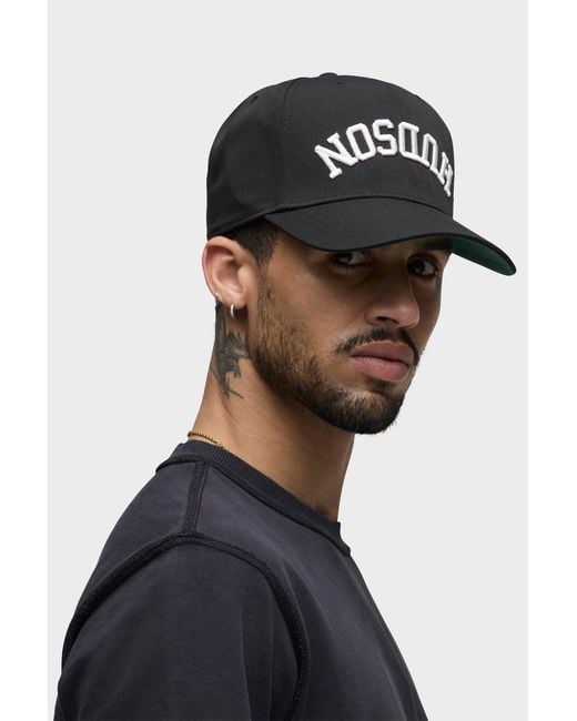 Hudson Black Reversed Snapback Cap