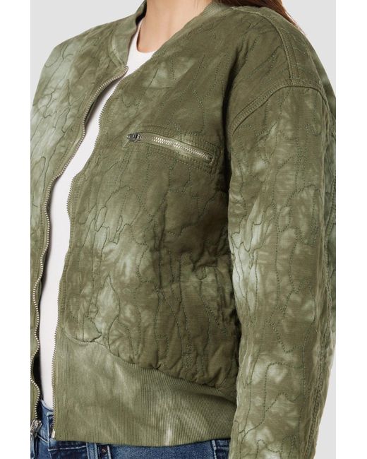 Hudson Green Cropped Bomber Jacket