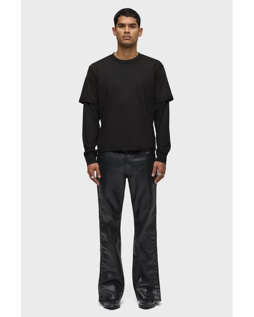 Hudson Black Hybrid Tee for men