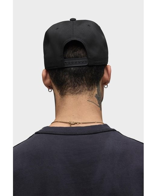 Hudson Black Reversed Snapback Cap