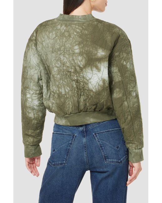 Hudson Green Cropped Bomber Jacket