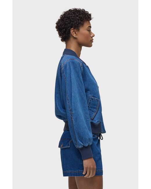 Hudson Blue Denim Bomber Jacket