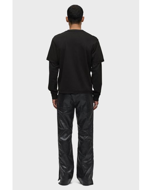 Hudson Black Hybrid Tee for men
