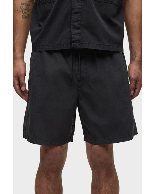 Hudson Black Nylon Drawstring Short for men