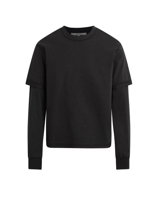 Hudson Black Hybrid Tee for men