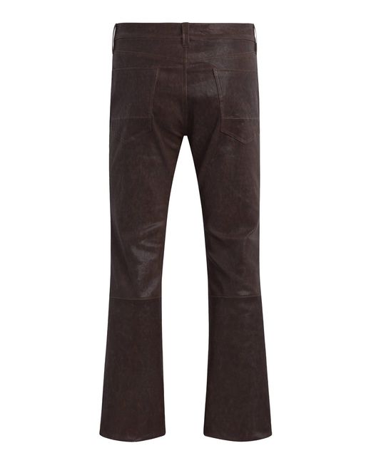 Hudson Black Leather Walker Kick Flare for men