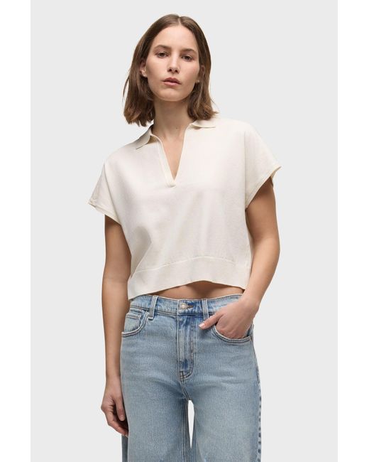 Hudson Blue Draped Collared Sweater